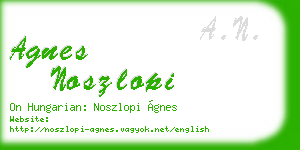 agnes noszlopi business card